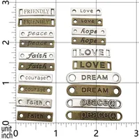 

80pcs/pk DIY Accessories Faith Charms for Love Jewelry DIY Findings Dream Alloy Charms Hope