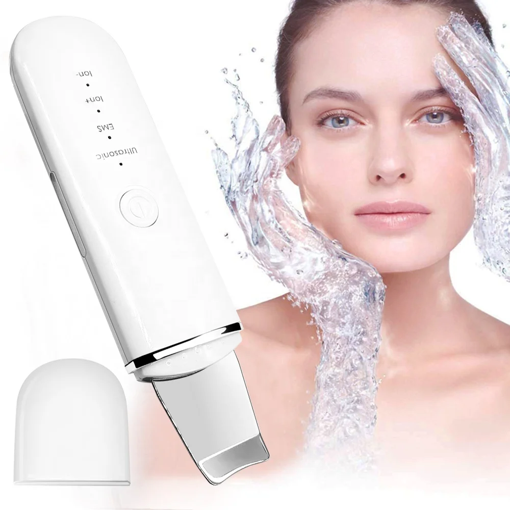 

Wholesale Price Facial Cleaning USB Electric Waterproof Ultrasonic Skin Scrubber, White