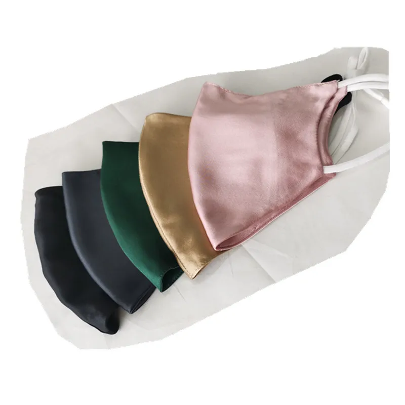 

19mm pure silk face-mask 100% Mulberry silk face cover pocket design