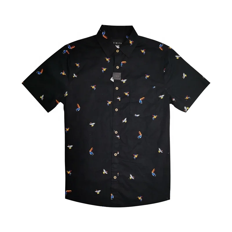 

2021 Newest Wholesale Short Sleeve Popular Trendy Summer Hawaiian Shirt, As picture