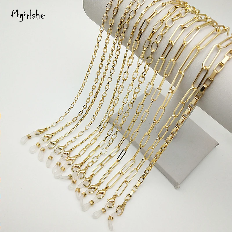 

Mgirlshe Fashion 2021 Masking Sunglasses Necklace for Women Holder Gold Face Masking Chain Gold Pearl Necklace Holder Chains, Multicolors