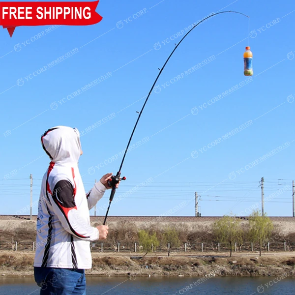 

FSPATIO Amazon Full Set of Long Shot Gun Handle Water Drop Wheel Super Hard Carbon Rod Throwing Telescopic Fishing Rod
