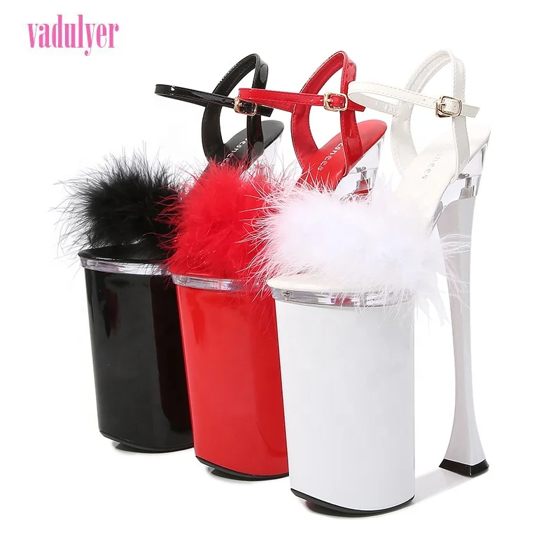 

Vadulyer Wholesale Hot Product 10.23 Inch Furry Exotic Dance High Heels For Pole Dancers, Picture