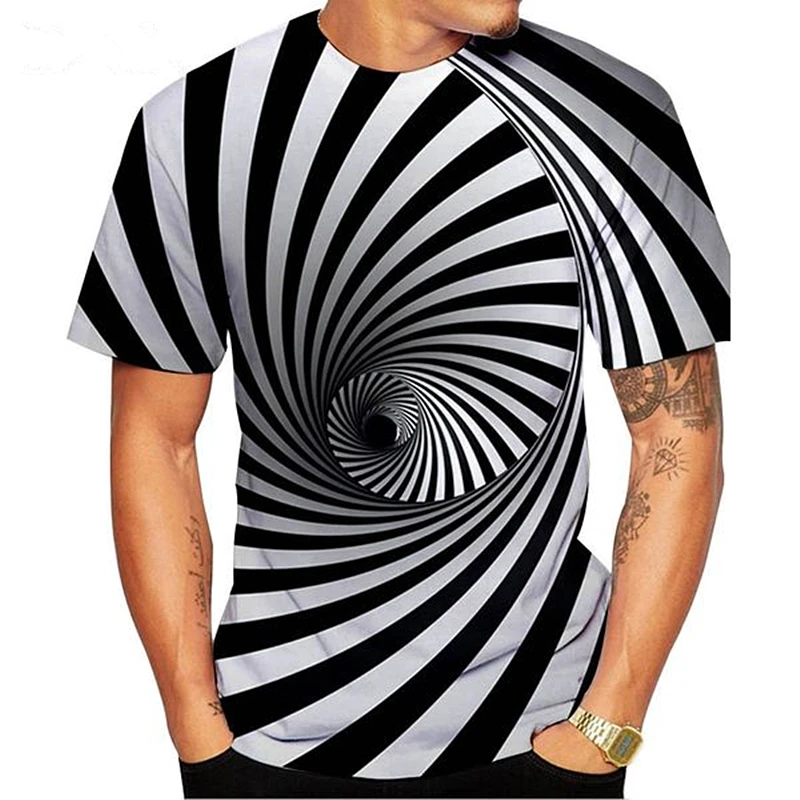 

Men Women Short Sleeve T-Shirt Casual 3D Creative Print Crewneck Graphic Tees, Multi