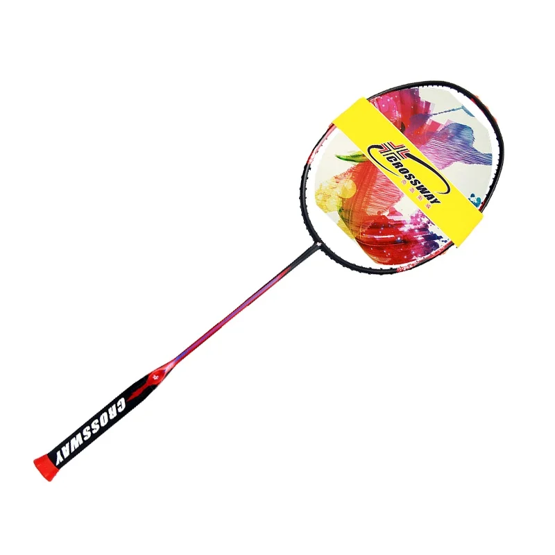 

Best quality eastic and durable sports equipment ball badminton racket manufacturing carbon badminton racket professional, Customized color