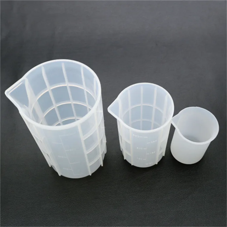 

Y1486 DIY Jewelry Making glue mixing Measuring Tools Handmade Craft 750ml Silicone Measuring Cup, White