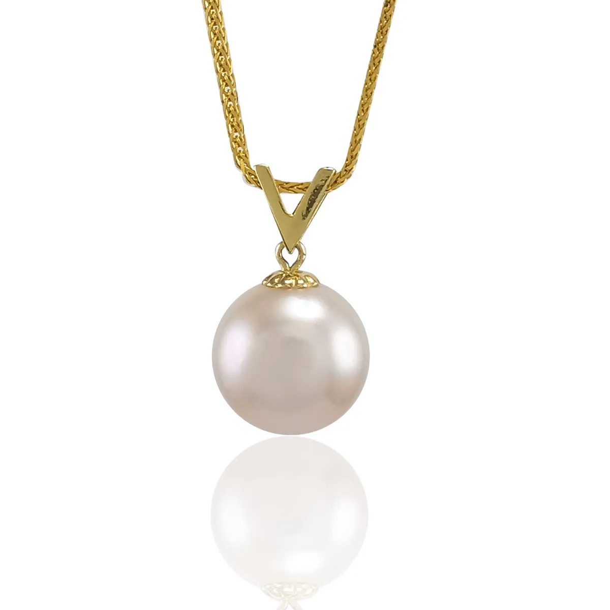 

Genuine pearl pendant designs real solid gold for women real 18K AU750 gold natural freshwater pearl pendant