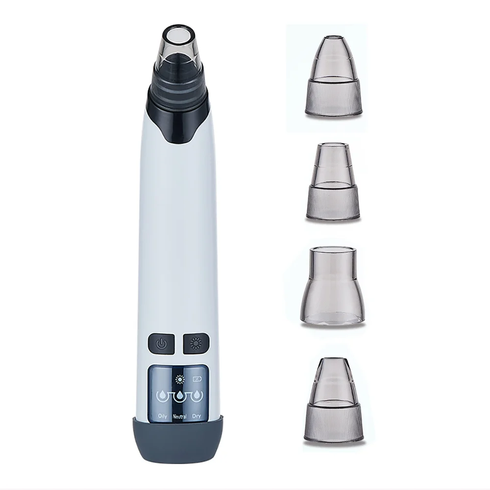 

2021 new design electronic blackhead remover vacuum oem electric blackhead remover vacuum bubble blackhead remover, White/green