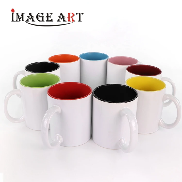 

11oz Ceramic Sublimation Inner Color Coffee Mugs with Coating