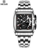 

Megir 2018 Mens Watches Top Brand Luxury Chronograph & Auto Date Waterproof Stainless Steel Wrist Watch