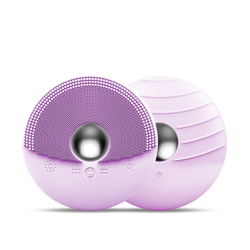 

Portable, rechargeable cleansing massage treatment cleanser with built-in temperature system for gentle and delicate cleansing., Pink green silver black purple