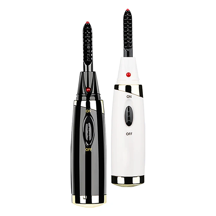 

OEM Wholesale high quality Private Label Mini Electric Makeup Sets Tools Plastic Heated Eyelash Curler, White black