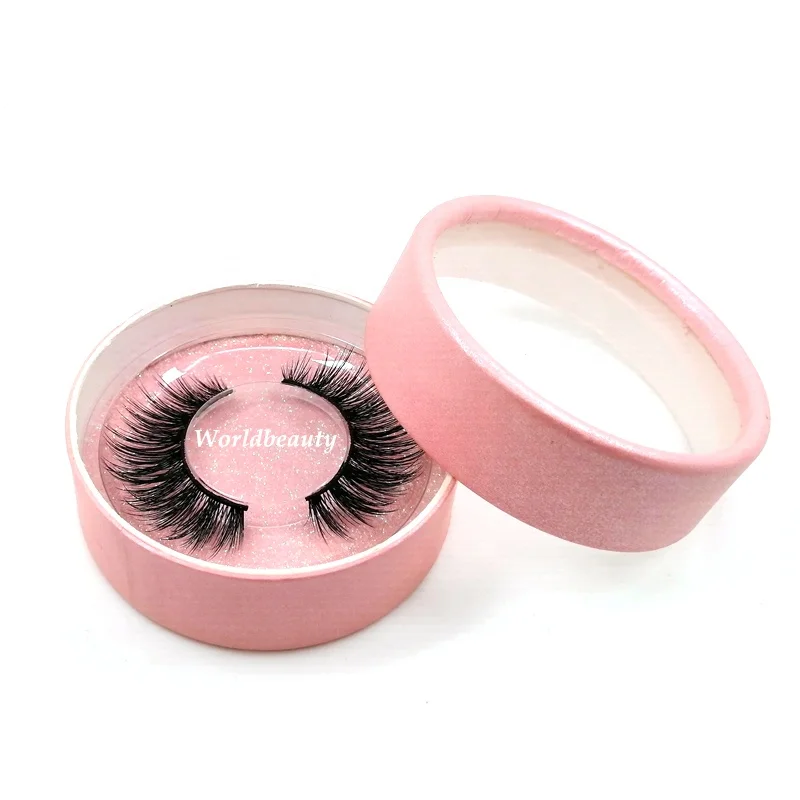 

Wholesale Eyelashes 3D Faux Mink fake Silk Eyelash Custom Packaging, Black