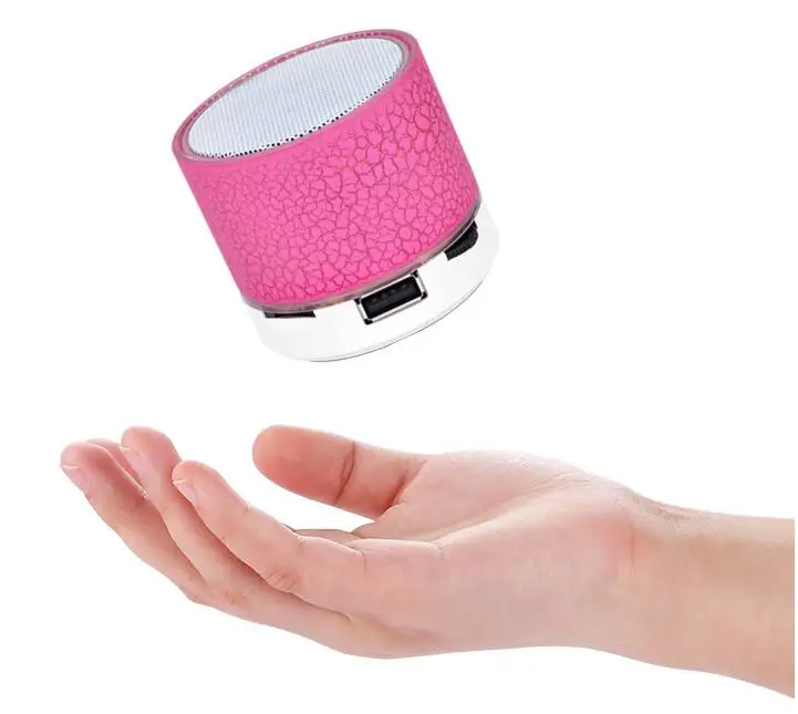 

Selling Mini Crack Speaker Colorful Led Wireless Portable Speaker A9 For All Mobile Phones support logo customized gift, Multi