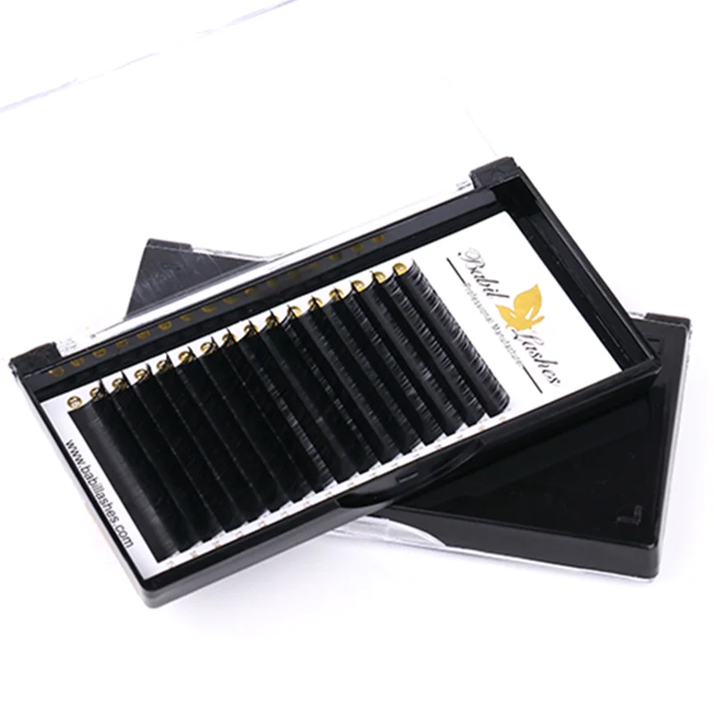 

Wholesale Private Label C CC D DD L LC M Curl 16 Rows Matte Black Russian Silk Eyelashes Volume Eyelash Extension