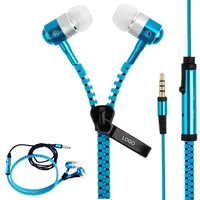 

NEW mobile phone 3.5mm plug metal microphone zipper earphone