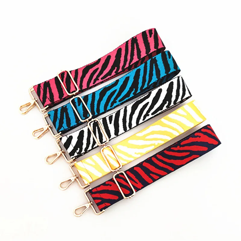 

Adjustable Widening Backpack Ribbon Accessories Color Stripe Long Handbag Shoulder Strap, Multi-colors