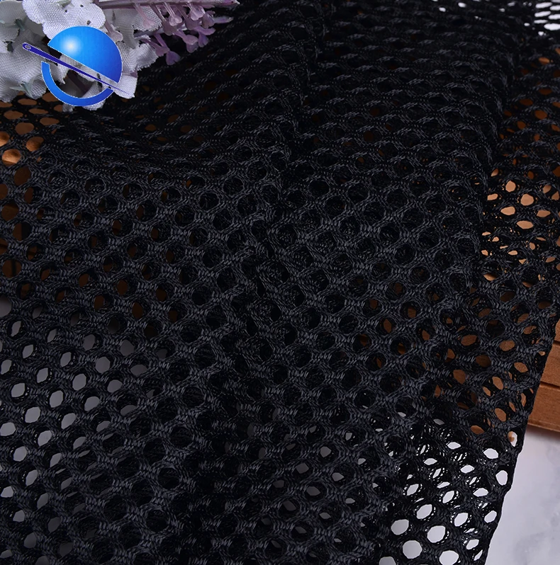 
Sliver/dark china knitting blue filament big hex hole mesh fabric for car seat covers,bag,luggage,suitcase in stock 