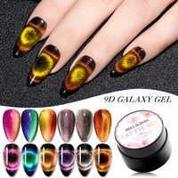 

Wholesale 5ml super galaxy nail gel fashionable aurora uv led magnetic 9D cat eye gel polish