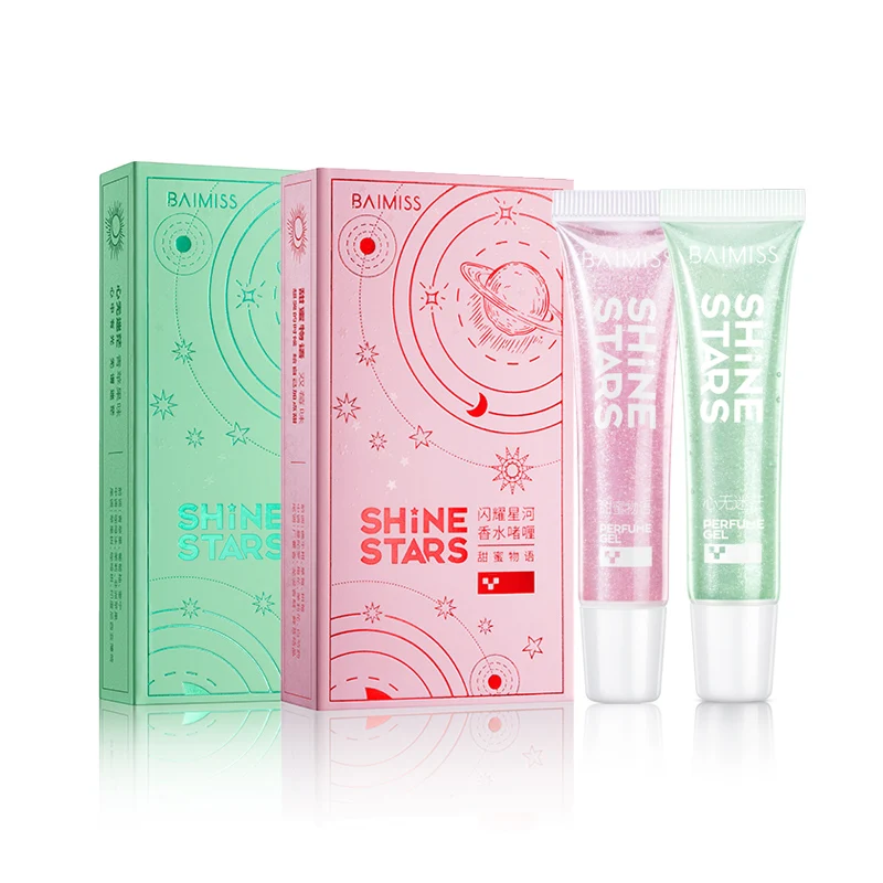 

BAIMISS Women's Perfume Organic Strawberry Flavor Lasting Fragrance Gel Perfume, Pink/green