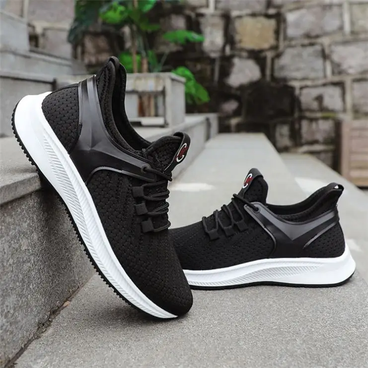 

Wholesale men footwear lace-Up casual breathable sport shoes Men's Sports Shoes Sneakers, Black,white,
