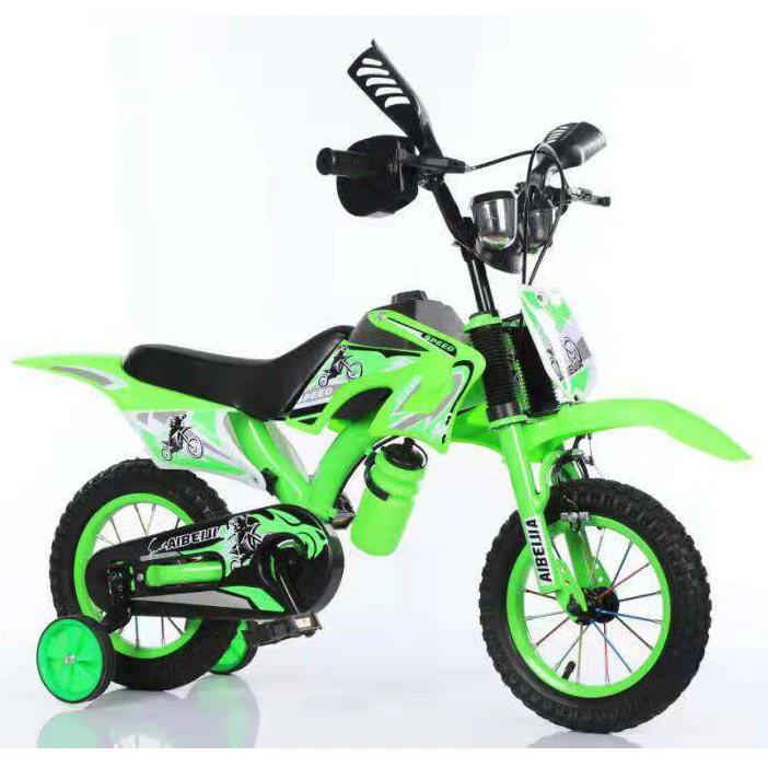 

2021 Classic Kids Bike 16 Inch for Ages 3-9 Years Boys and Girls Motorbike style kids bike, According to customer