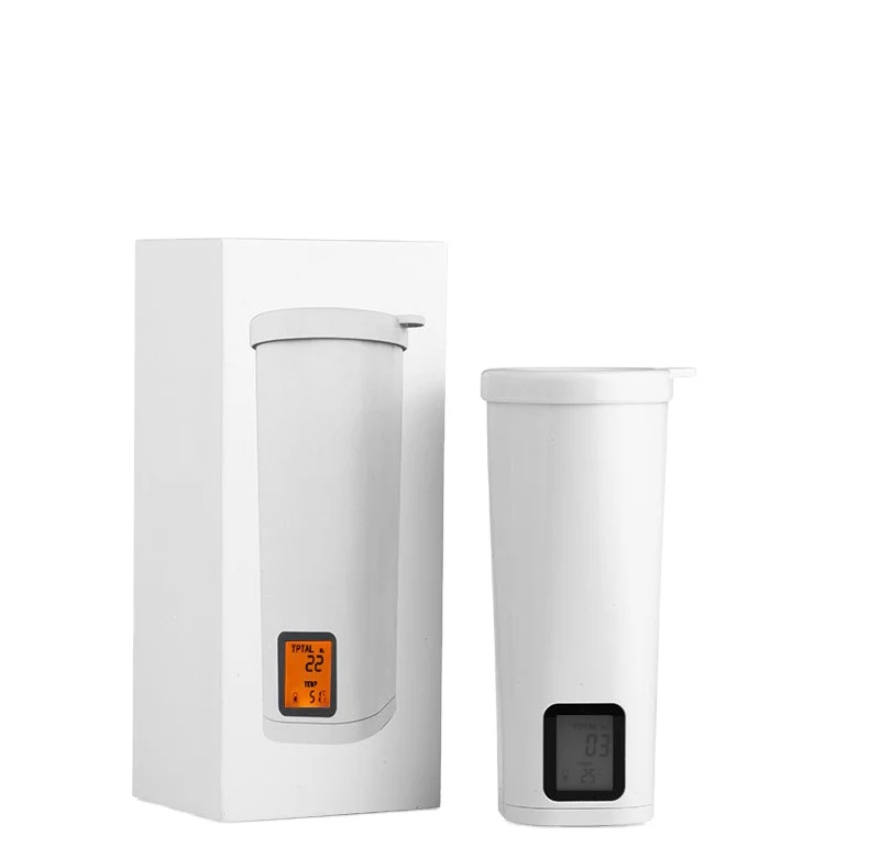 

usb stainless steel vacuum flask timer reminder warm water cup creative gift cup can be customized, Accept customization