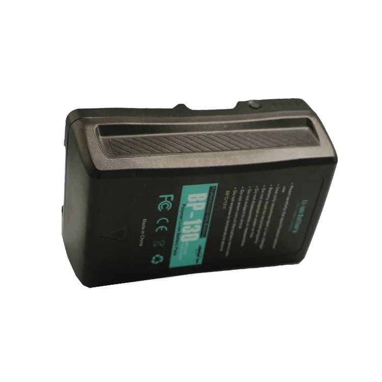 

V-port battery BP-130 camera LED photography lamp Lithium ion battery iron head BMCC batteryBP-130, Black