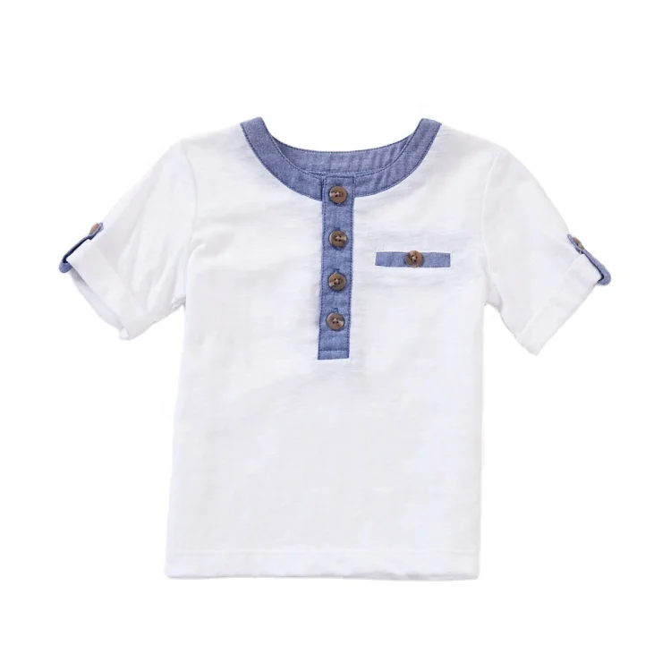 

classic white summer toddler baby clothing t shirt for boys