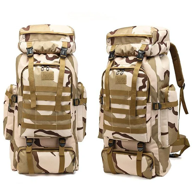 

Military Hiking Camping Trekking Outdoor Sport Waterproof Rucksack Tactical Backpack, Black/camouflage