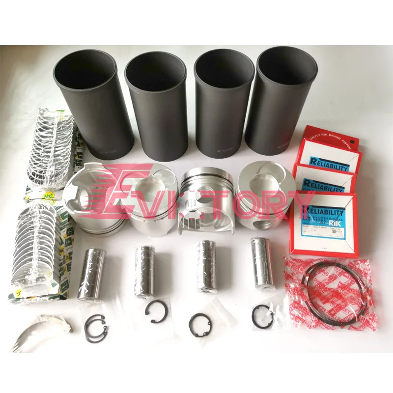 

For Hino W04DT W04D cylinder liner piston main conrod bearing head gasket overhaul rebuild kit