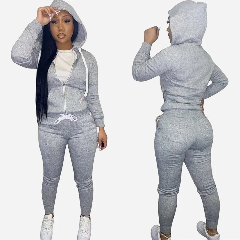 

Thick Cropped Jogger Sweatpants Two Piece Pants Set Womens Clothing Fall 2021 Crop Top Hoodie Sweat Suit Set Women Clothes, Gray,pink,yellow,orange,black,khaki,blue,wine red,brown