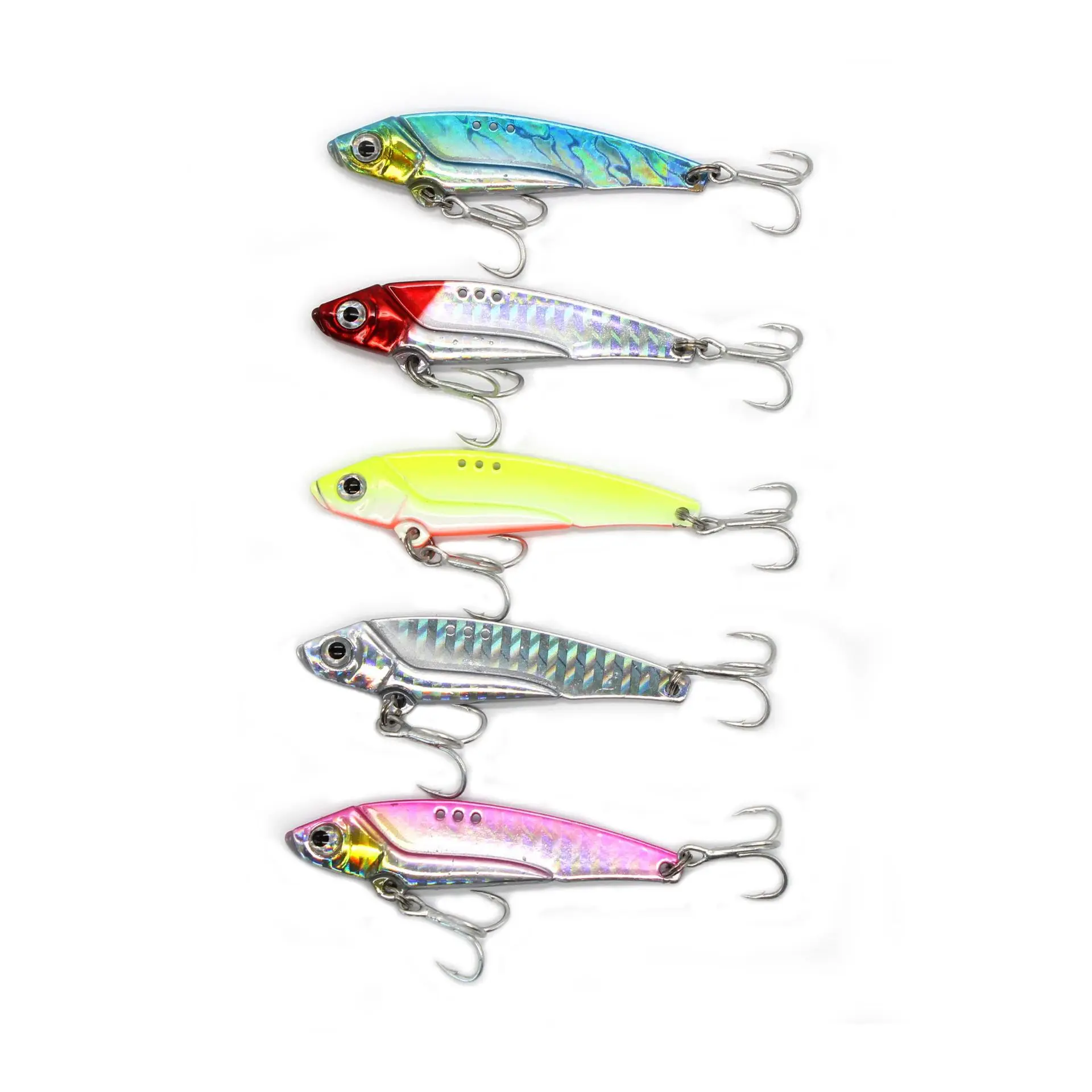 

2020 65mm 12g new 3D eyes long shot vibration sharpened hook seabass ring tail VIB hard Fishing Lure, As picture