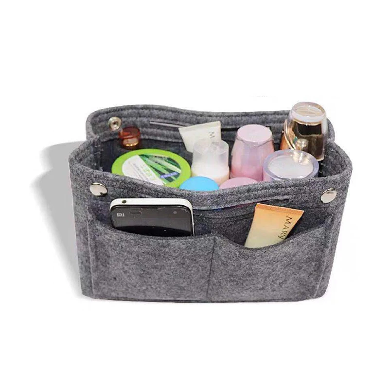 

Fashion Felt Pure and Handbag Organizer Cosmetic Bag Large Capacity Bag Insert Storage Organizer Bag