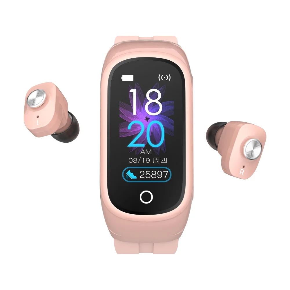 

Smart watch wearable devices newest headset 2 in 1 watch earbuds smart bracelet with earbuds