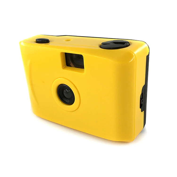 
Beestar Plastic Fixed Focus Manual Vintage Mini 35mm Film Camera Instant Camera Pure Color Yellow 