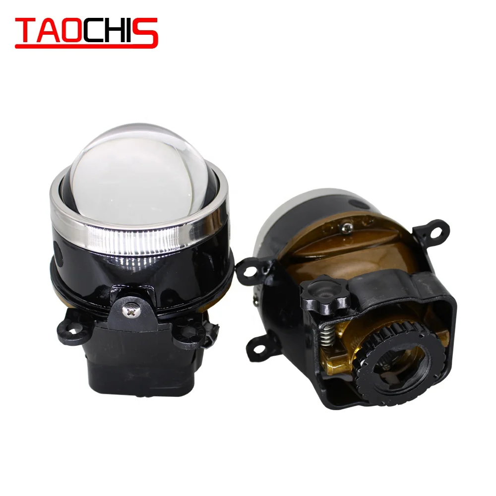 TAOCHIS Car Foglights 12V 3.0 inch Bi xenon Fog lamp Projector lens Auto High Low beam H11 for Subaru ford mazda with adjustable