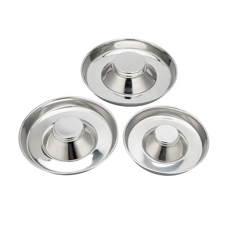 

Stainless Steel Pet Slow Feeder Anti Choke Dog Bowl Puppy Cat Slow Down Eating Feeder Healthy Diet Dish For Cat Dog