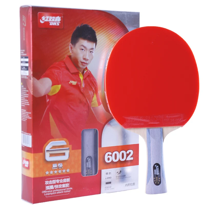 

DHS 6002 offensive racket loop quick attack rubber table tennis racket bat ping pong paddle