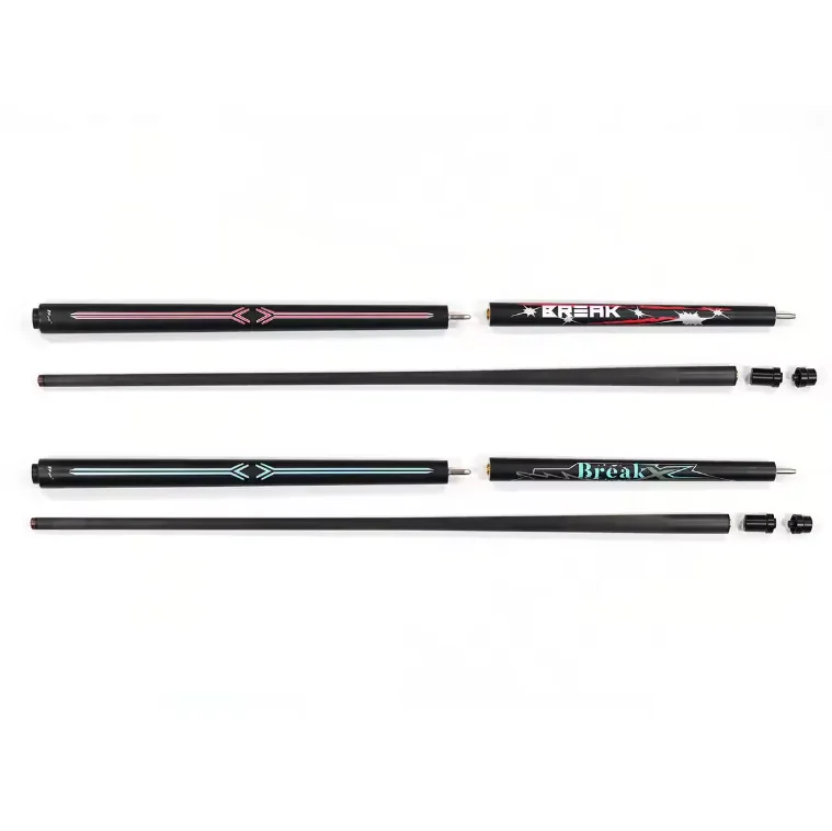 Creative Design Red/blue Color 3-Section Pool Stick 13mm Tip 58 Inches  Carbon Fiber Shaft Billiard Jump Break Cue for  Sale