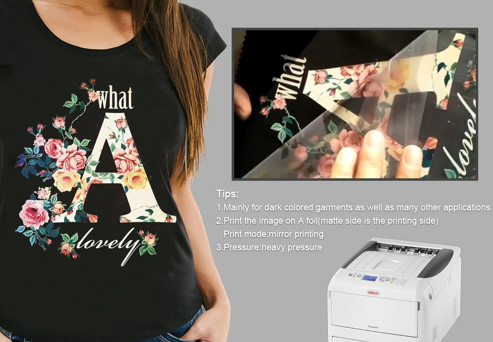 Selfweeding Laser Dark No Cut Heat Transfer Paper For Dark Cotton