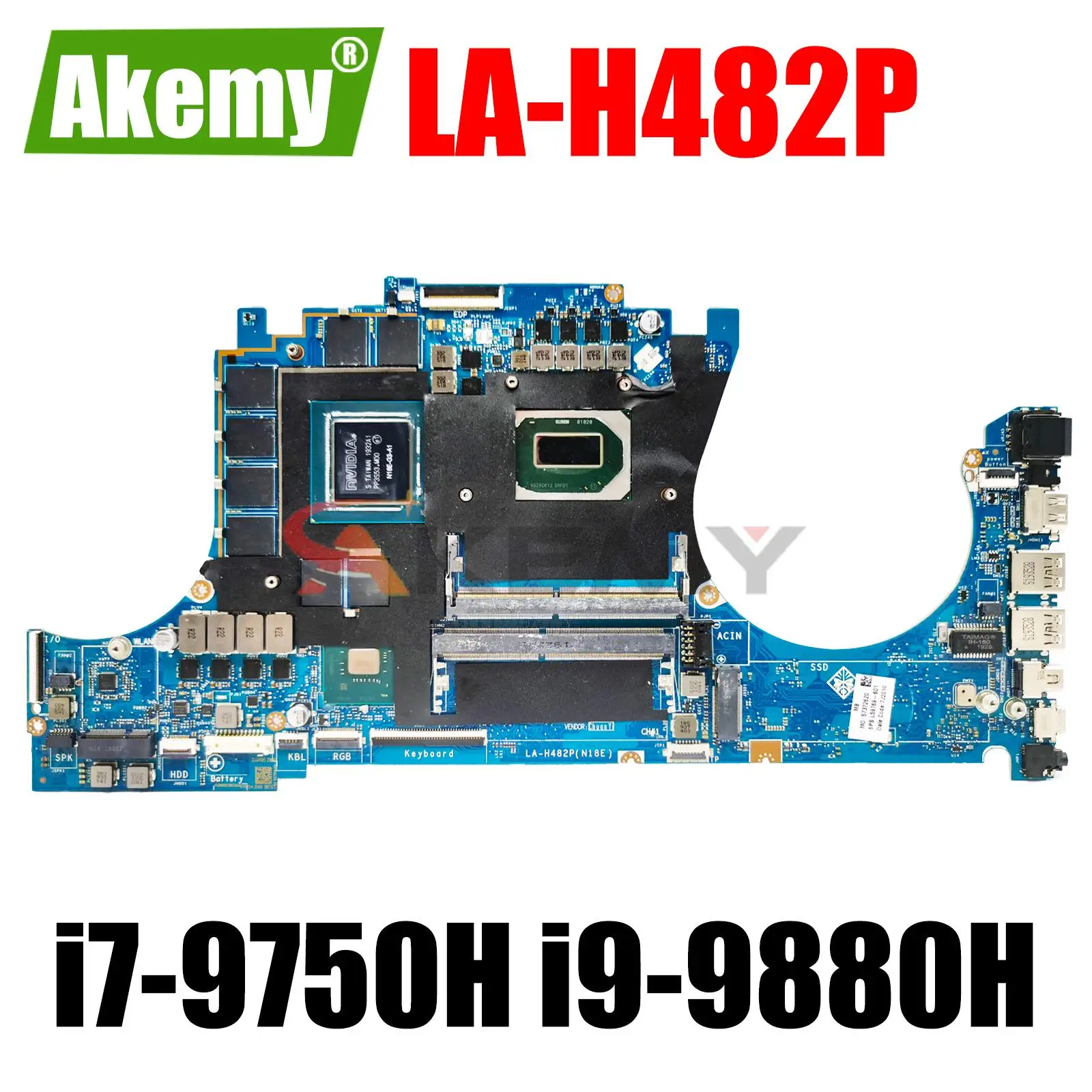 

For HP OMEN 15-DH Laptop Motherboard Mainboard i7-9750H I9-9880H CPU GTX1660TI RTX2060 RTX2070 RTX2080 GPU LA-H482P Motherboard