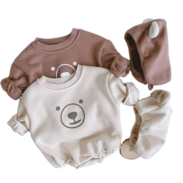 

high quality cotton baby boy smock romper with hat and short sleeve