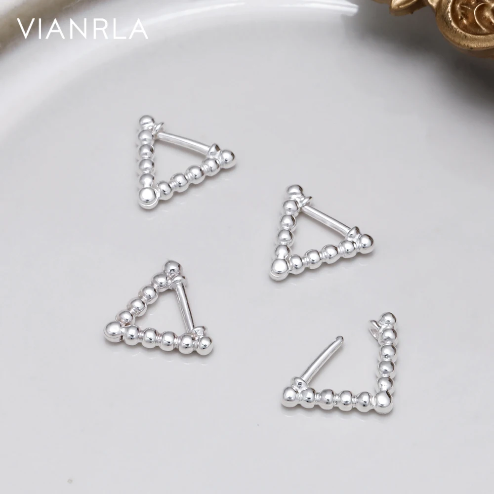 

VIANRLA 925 Sterling Silver Jewelry Earrings Triangle Shape Earring For Women Free Laser Logo Wholesale