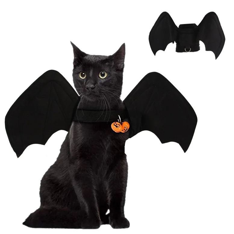 

Factory direct selling Halloween Cat and dog creative pet clothing bat wing chest band