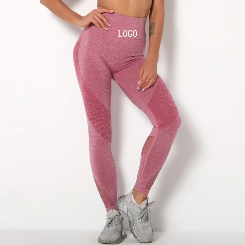 

Custom Womens Mesh Stitching Straight Tube Slim Yoga Pants Sports Fitness Pants Sexy Buttock High Waist Leggings, As picture