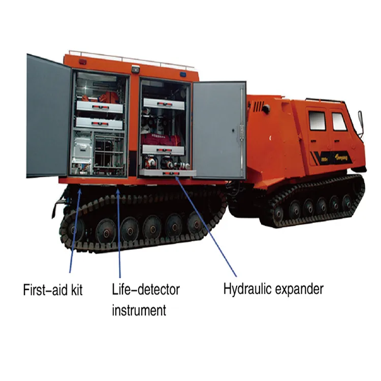
JYL813-F tracked all-terrain fire crawler rescue vehicle 