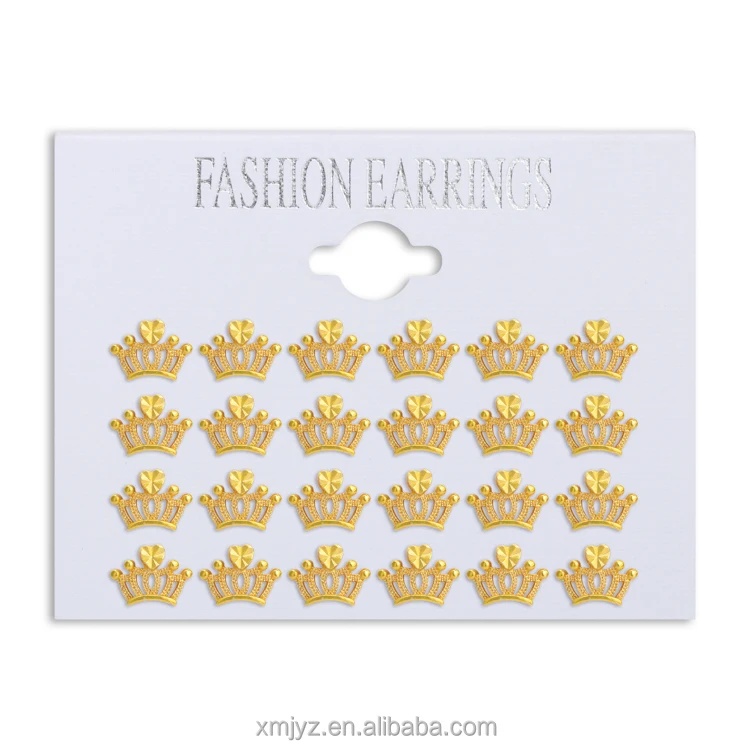 

Korea Korean Version Of Small Fresh Crown Love Brass Earrings Heart-Shaped Earrings Earrings