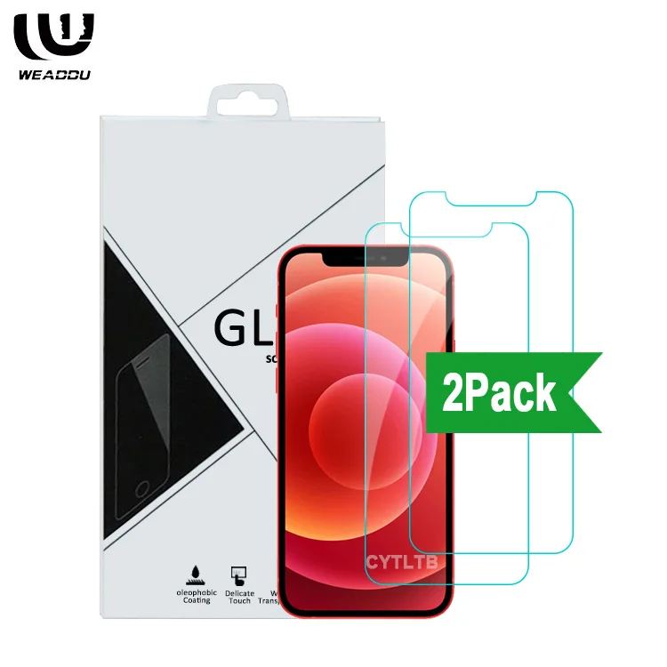 

WeAddu 2Pack Screen Protector For iPhone 12 pro max Screen Protector Tempered glass For iphone 12mini 12pro