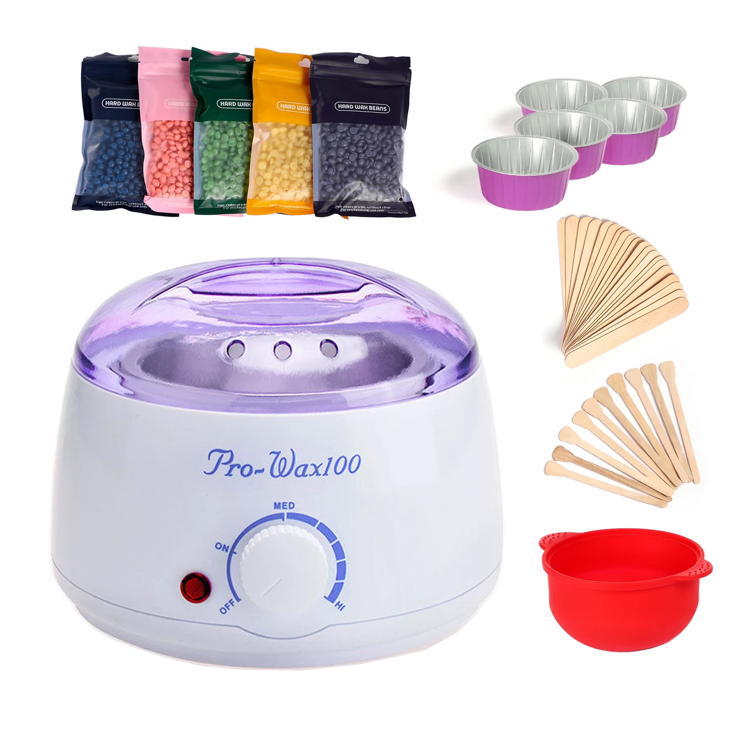 

Professional Wax Heater Warmer SPA Hair Removal Wax Beans Waxing Kit, White pink blue etc.or customized